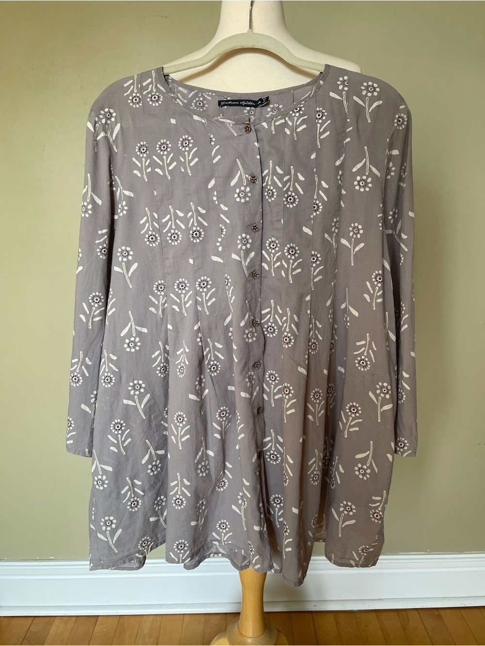 GUDRUN SJODEN Cotton Floral Tunic